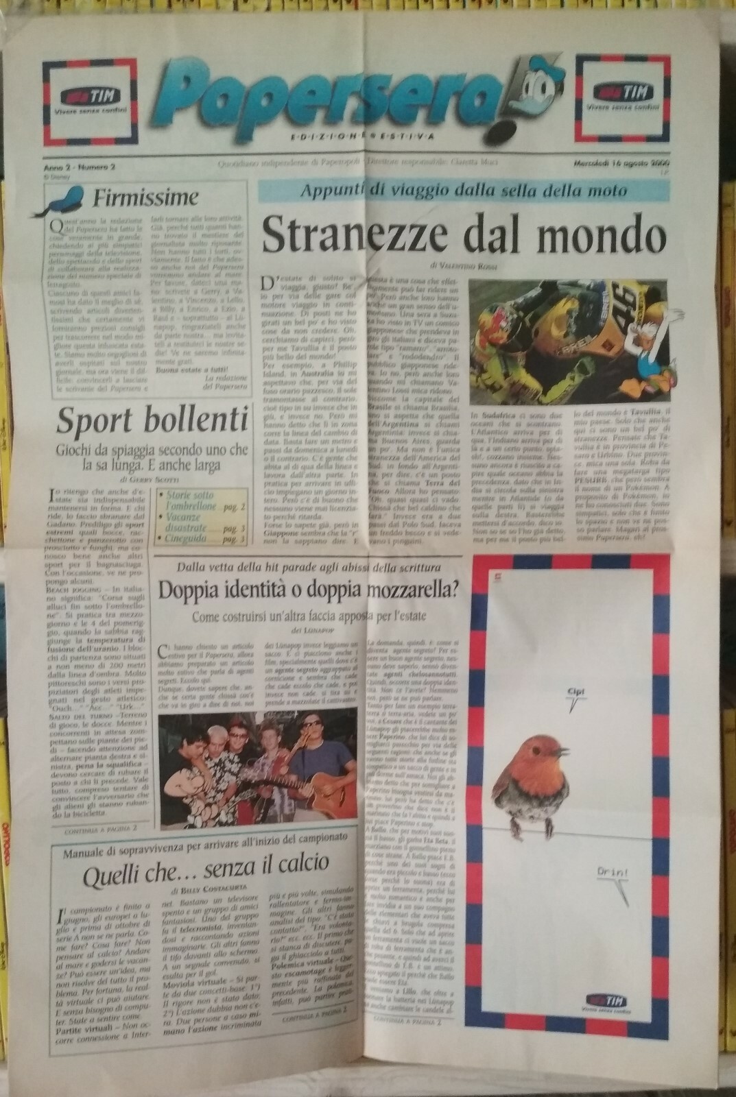 PAPERSERA - EDIZIONE ESTIVA N. 2 AGOSTO 2000
