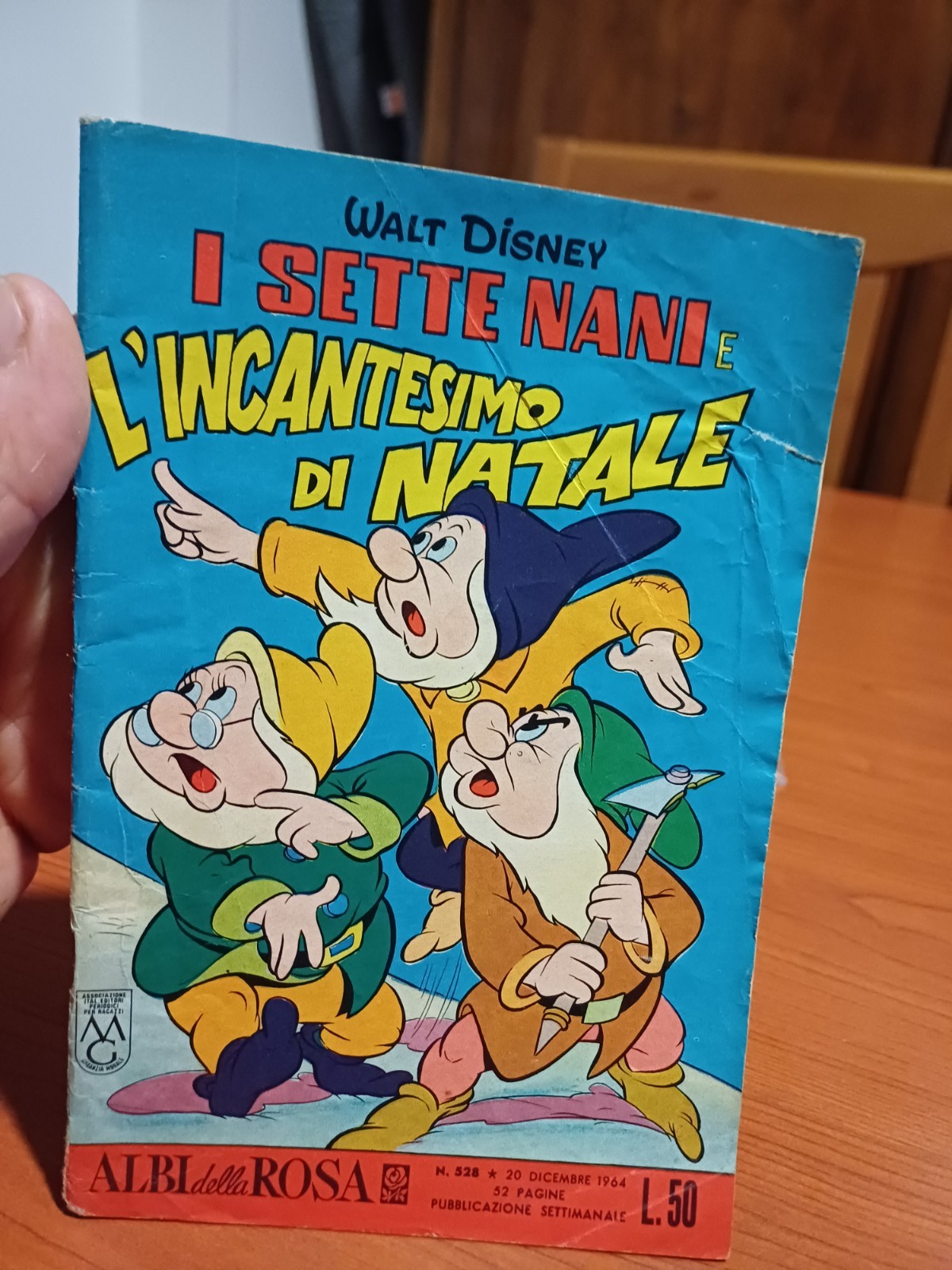 ALBI DELLA ROSA- DISNEY n. 528 "Sette Nani e Incantesimo di Natale " 1964 