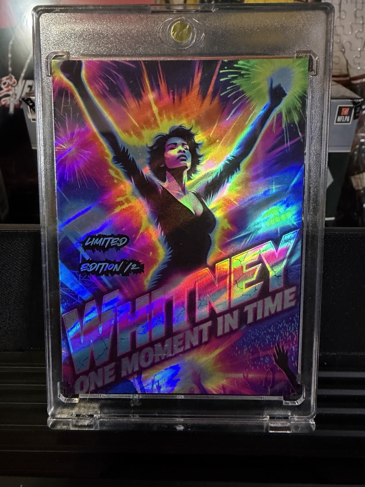 Whitney Houston "One Moment In Time" Scheda Arte Rifrattore Novità Personalizzata. /2