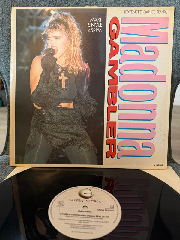 Vinyl maxi single Madonna - Gambler (Extended Dance Remix)