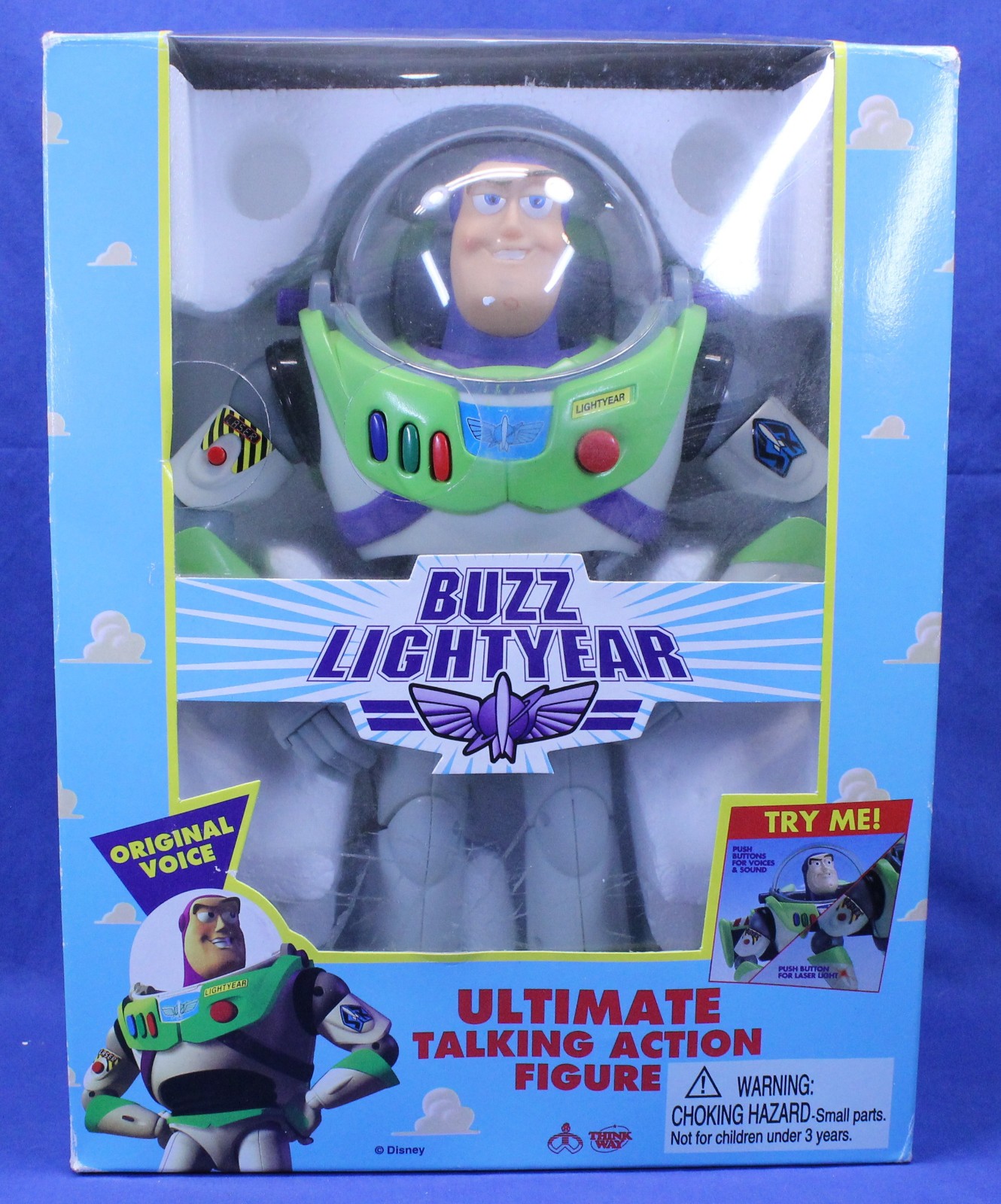 Thinkway Vintage 1995 Toy Story Ultimate Talking Buzz Lightyear Nuovo