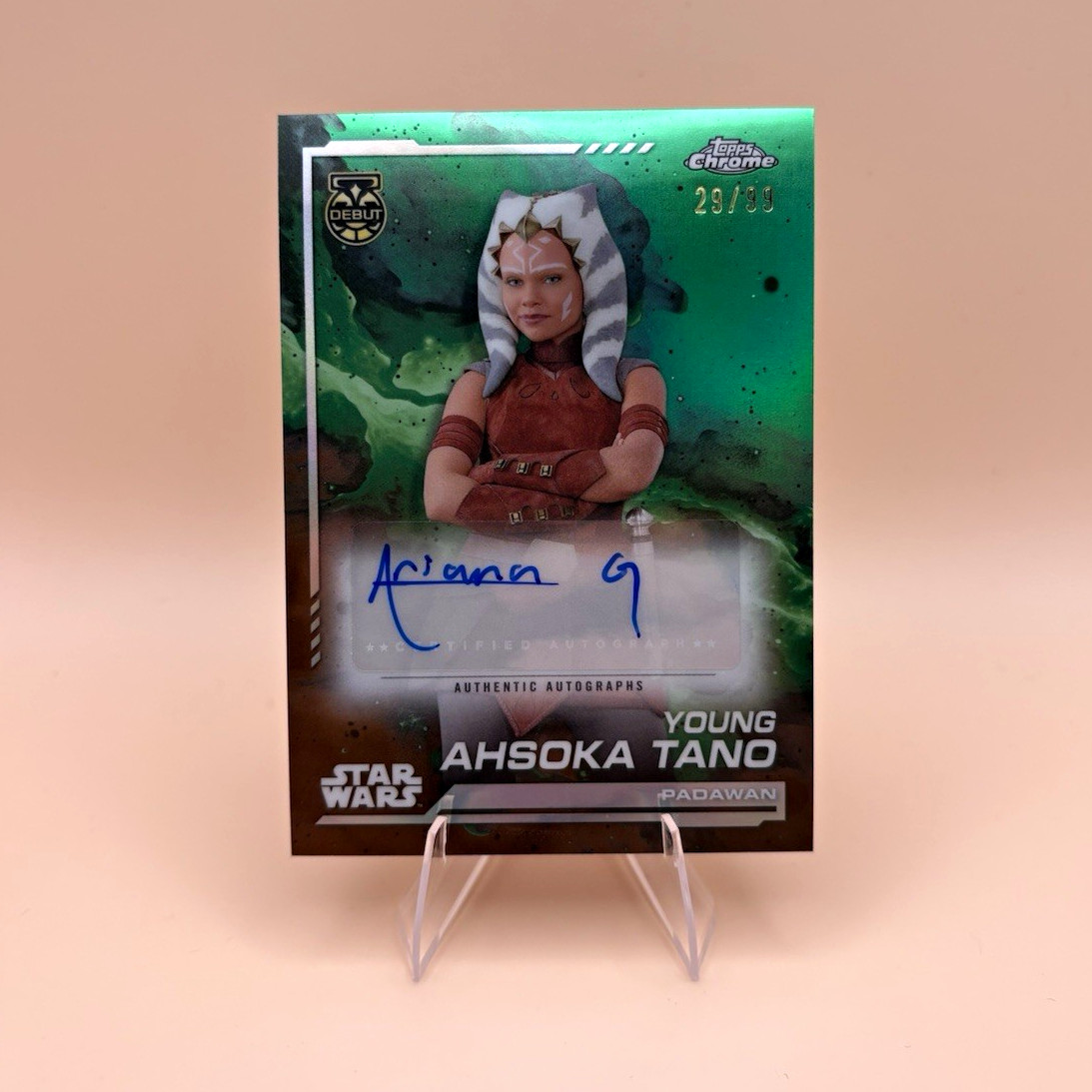 Topps Star Wars Chrome Young Ahsoka Tano AU-YAT Ariana Greenblatt Auto /99