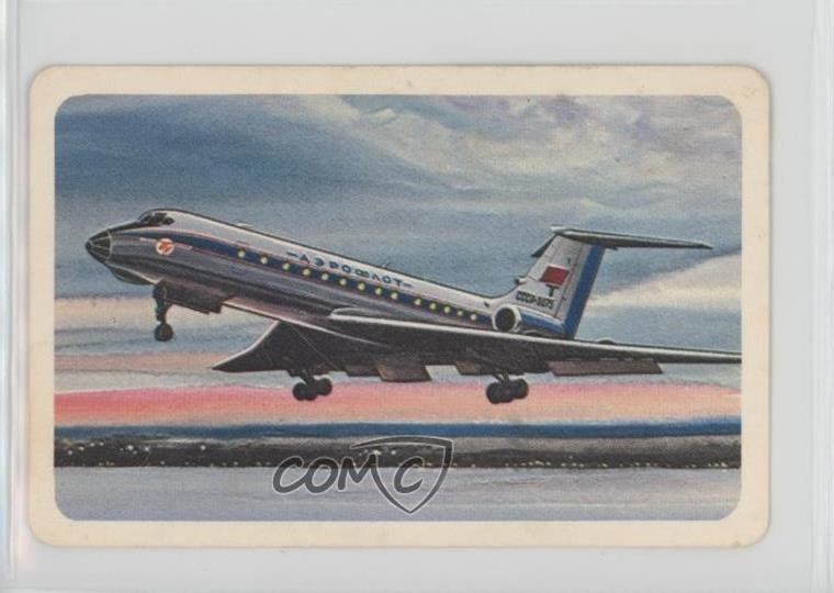 1970 Nabisco Canada Airliners of the World Food Issue Tupolev TU-134 #23 d8k