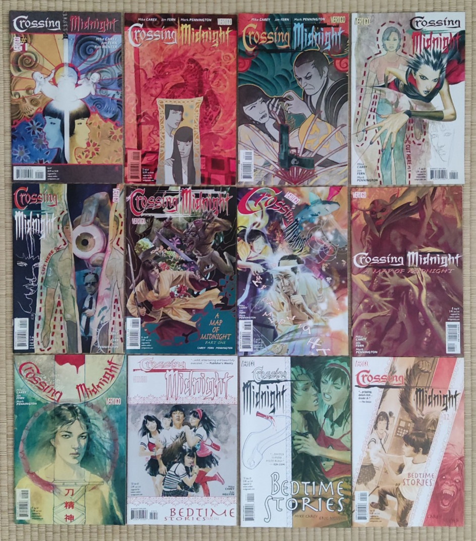 DC Vertigo CROSSING MIDNIGHT #1-19 Mike Carey & Jim Fern 2007 FUNZIONAMENTO COMPLETO