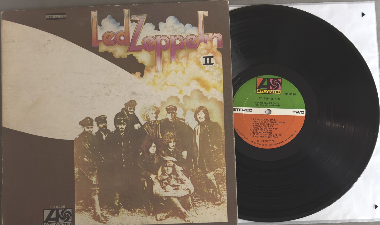 Led Zeppelin II "RL" Pitman Press 🔥 Hot Mix 🔥 Atlantic SD-8236 Vinyl LP 1969
