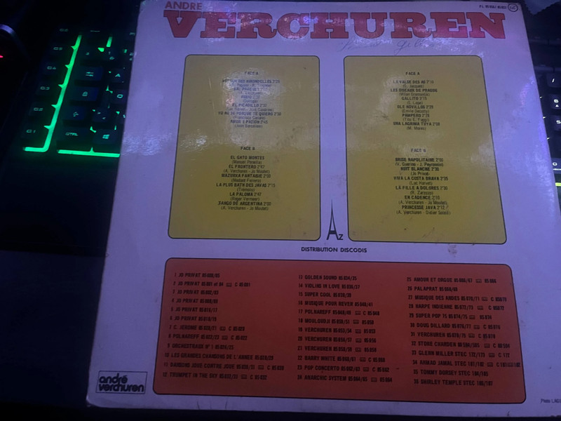 Vinyle 33T Double Album Andre Verchuren Accordeon Sans Frontieres