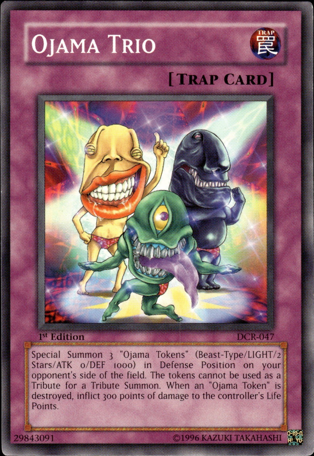 Ojama Trio - 1st Edition DCR-047 - LP - YuGiOh