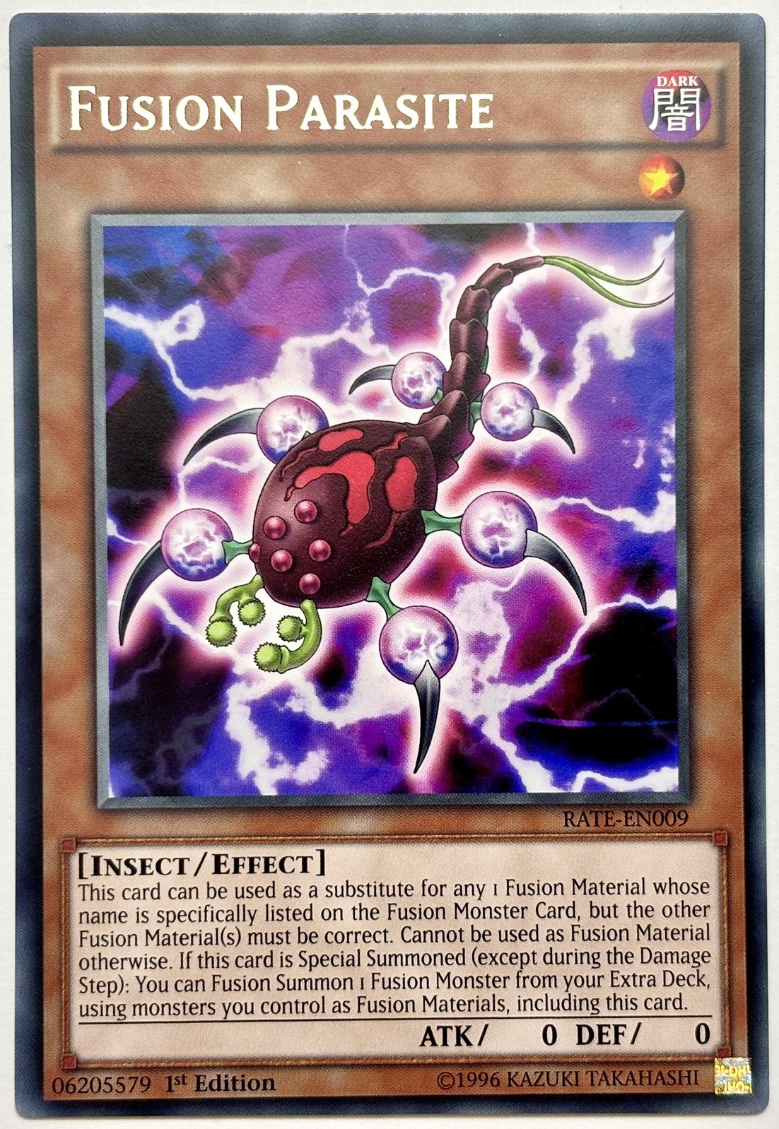 RATE-EN009 Fusion Parasite - Rare 1st Edition Near Mint YuGiOh Card