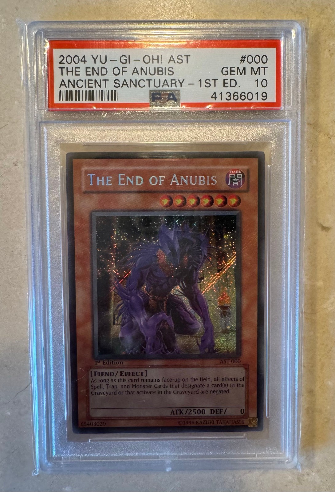 Yugioh The End Of Anubis 1st Edition AST-000 PSA 10