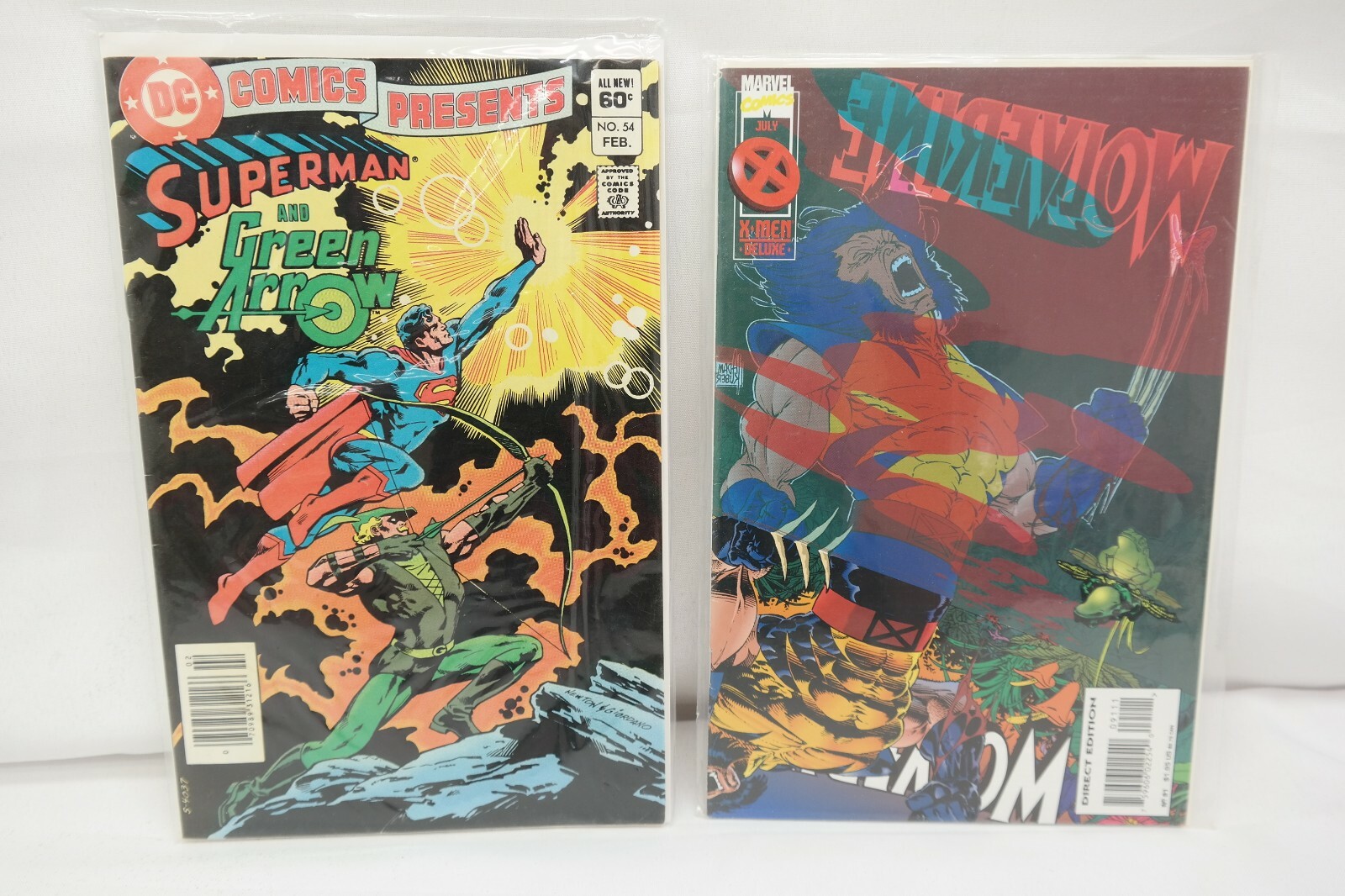 Marvel Comics X-Men Deluxe Wolverine 91 DC Comics Superman and Green Arrow 54 EL