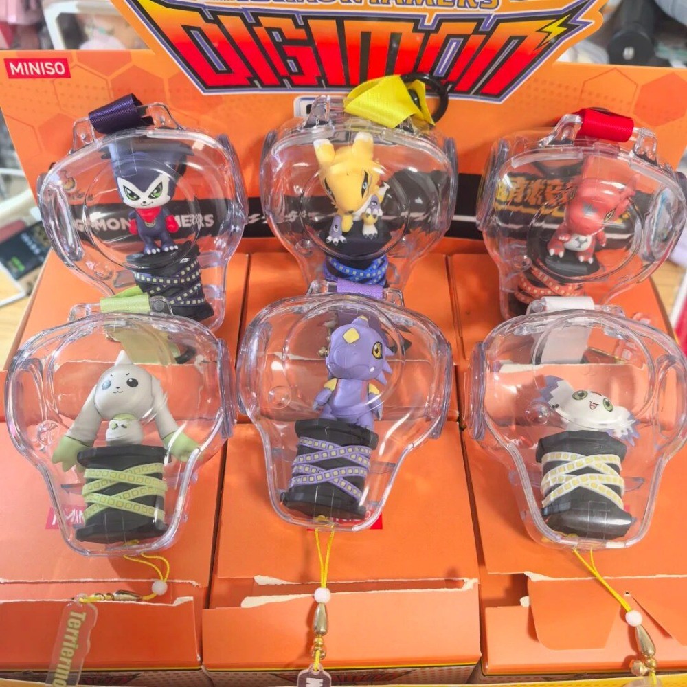 MINISO Digimon Tamers Series Mini Figure Bag Charm Blind Box Figure Toys NUOVO HOT