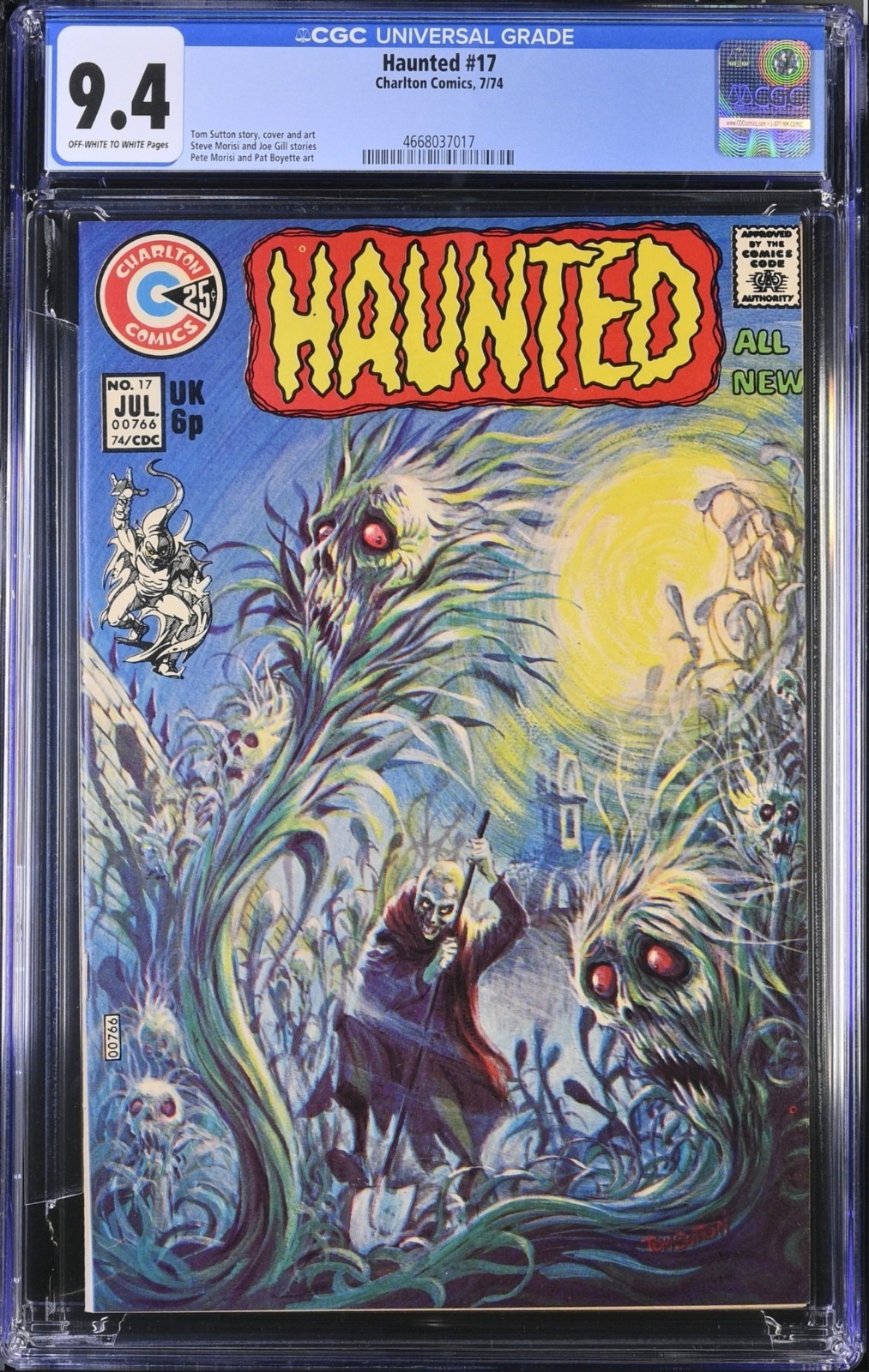 Haunted #17 CGC 9.4 Tom Sutton Cover Charlton Horror 1974