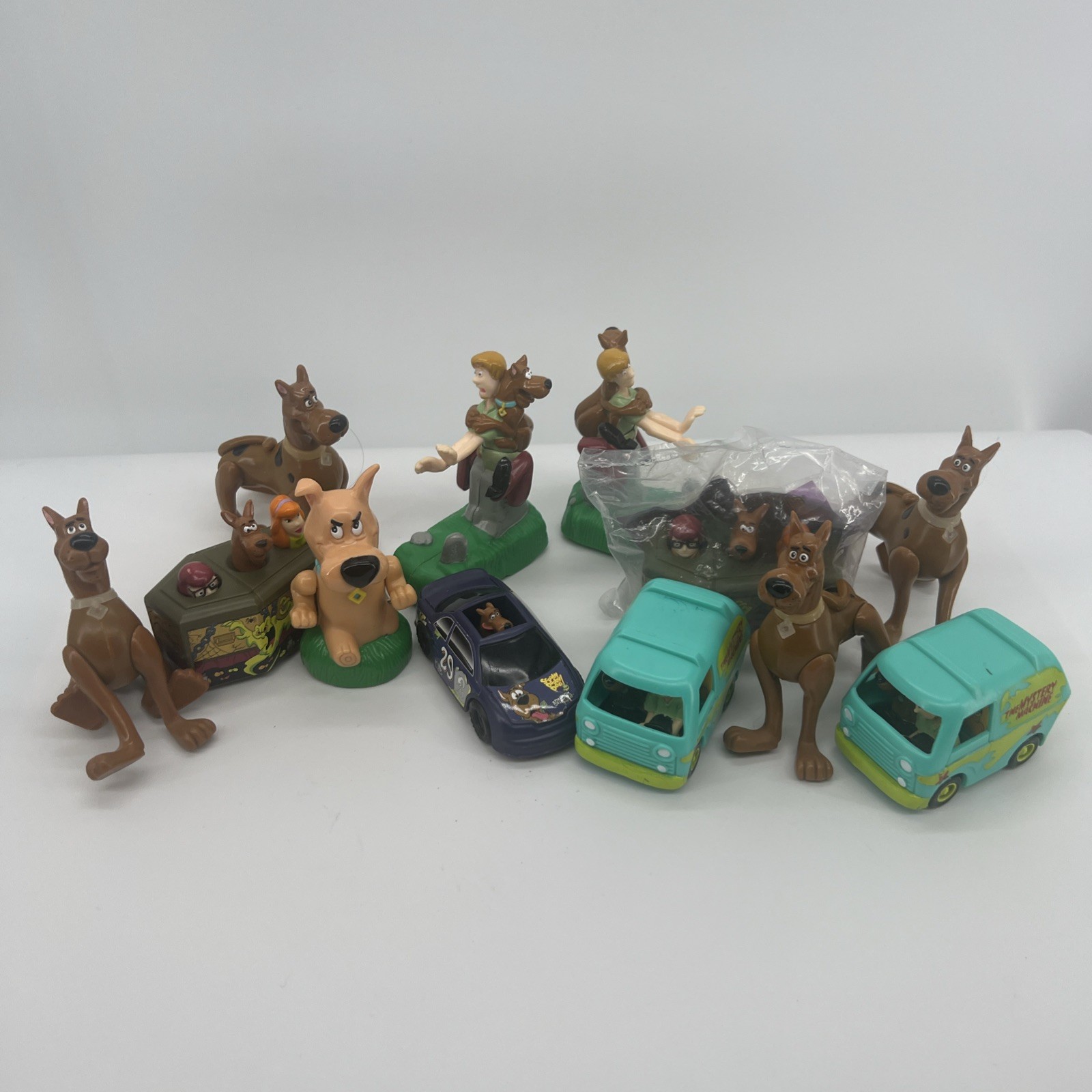 Lotto giocattoli sfusi Scooby-Doo Burger King 1996 lotto di 12 vintage