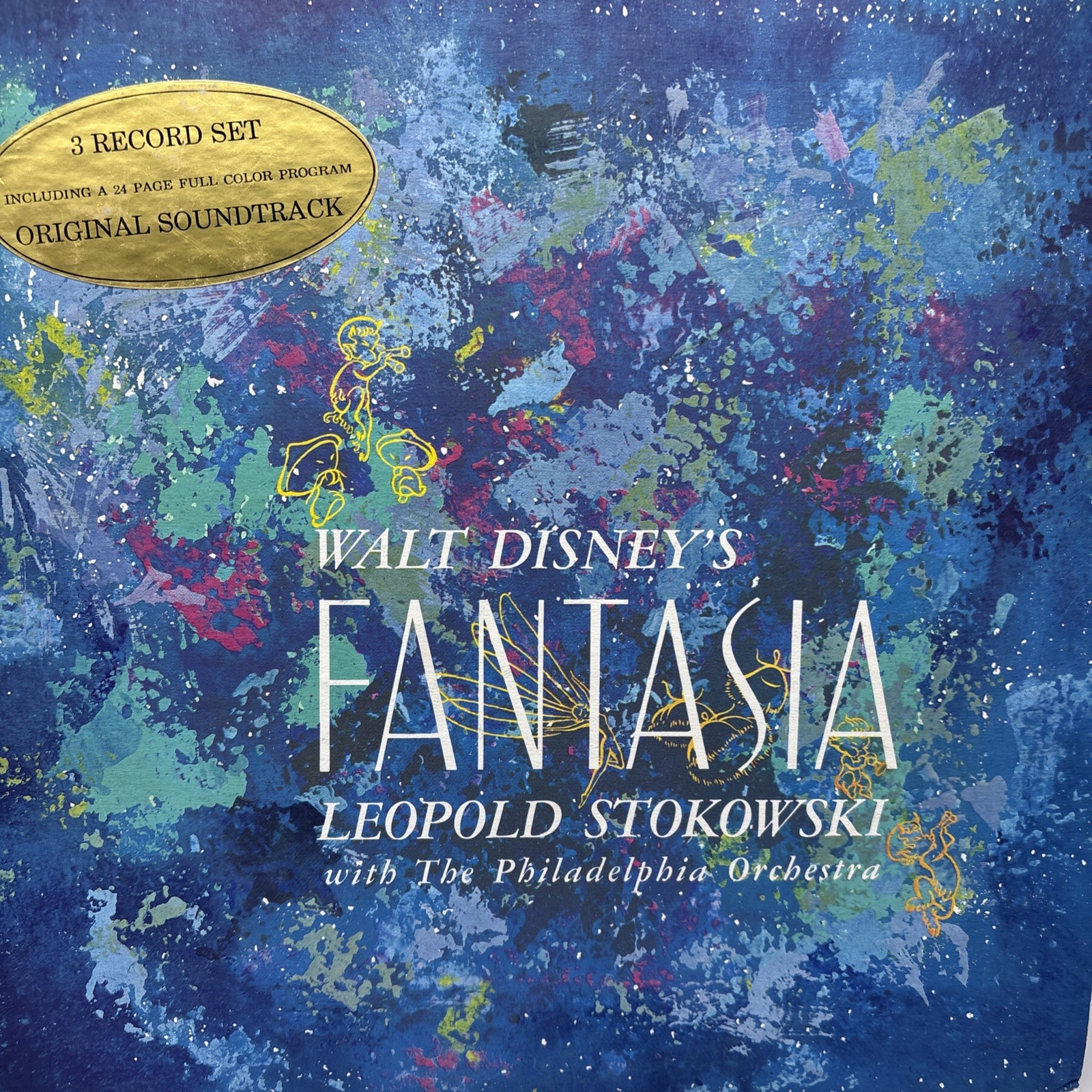 Walt Disney - Fantasia 3xLP 1978 VG/VG Leopold Stokowski Philly Orchestra 101