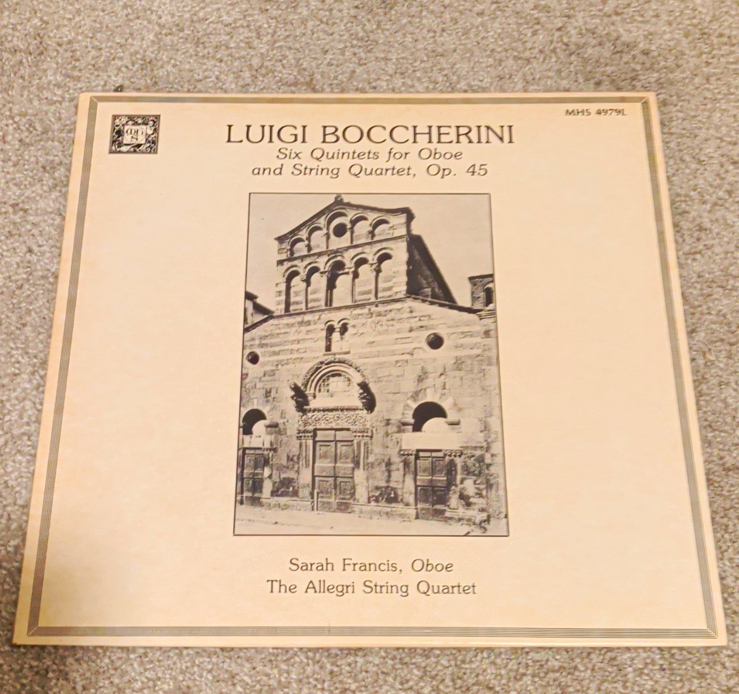 Musical Heritage Society MHS 4979L Boccherini Six Quintets Oboe 12" LP