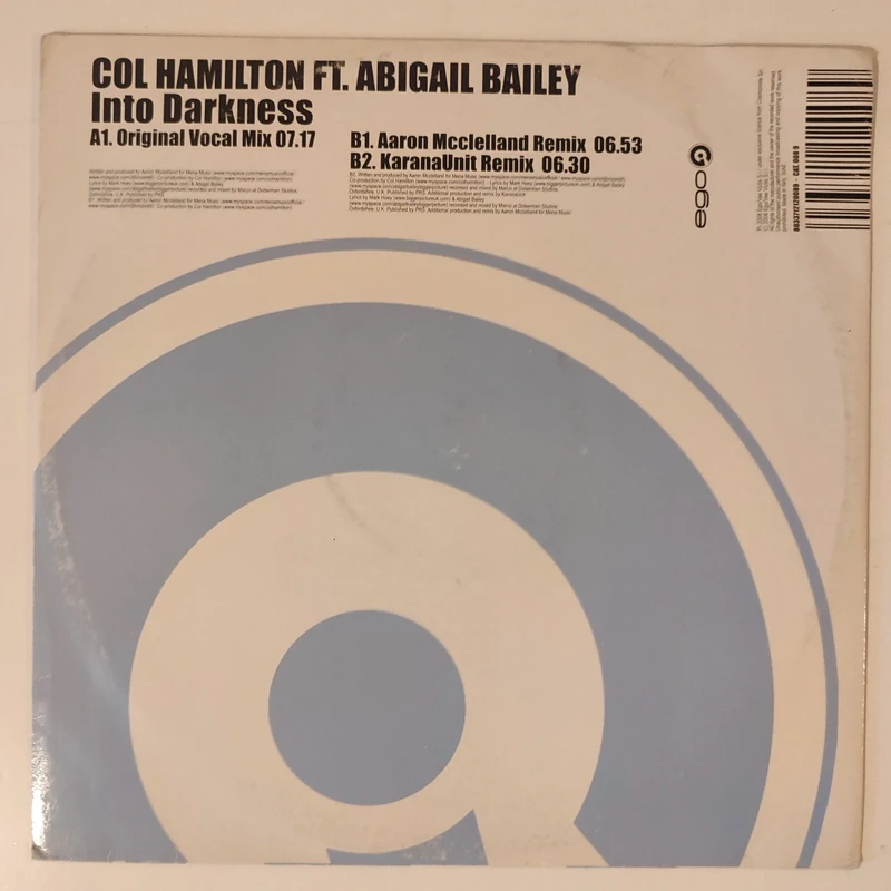 Col Hamilton Ft. Abigail Bailey - Into Darkness (12")