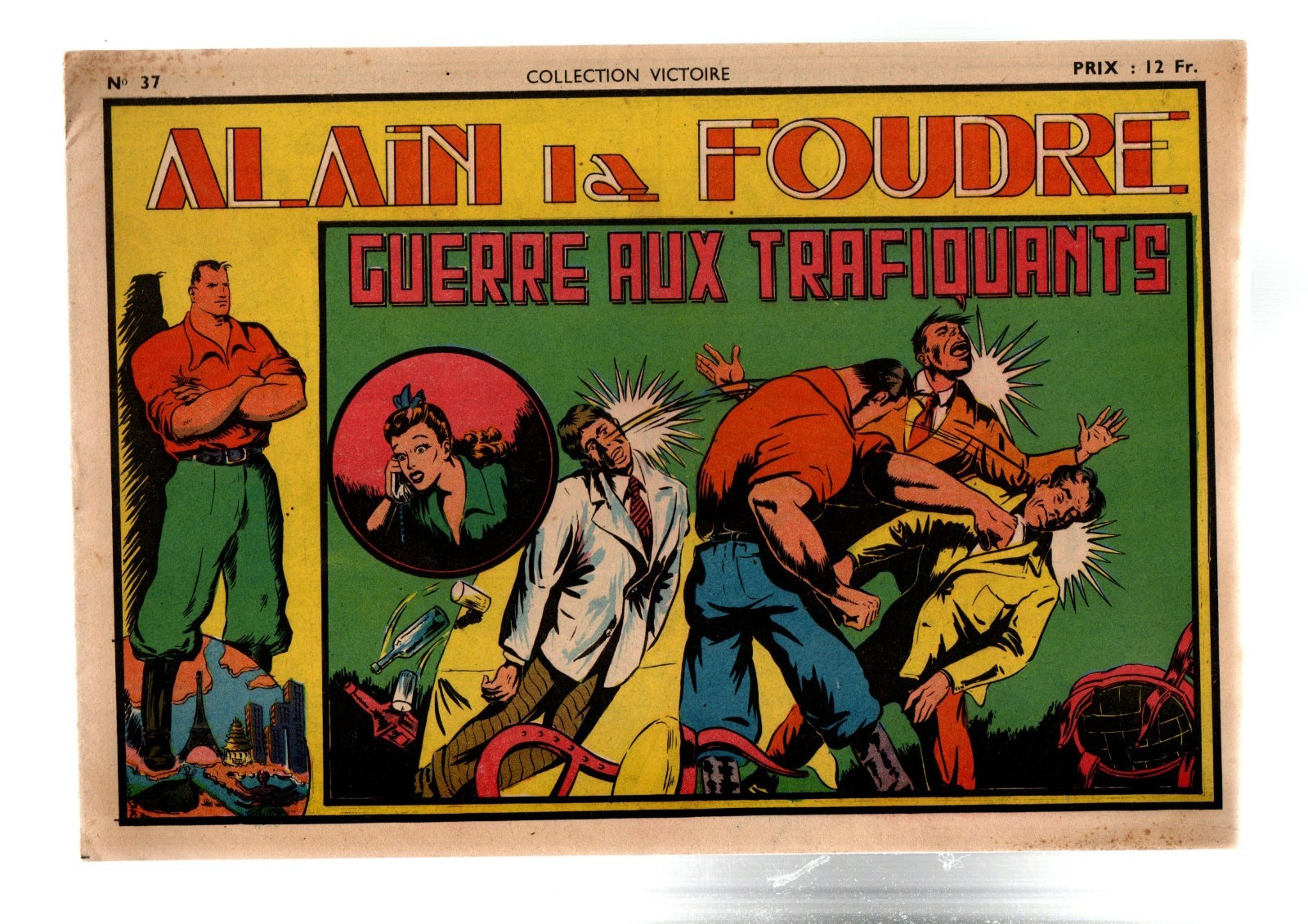 COLLECTION VICTOIRE n°37. Alain La Foudre. Guerre aux trafiquants. SAGE 1948.
