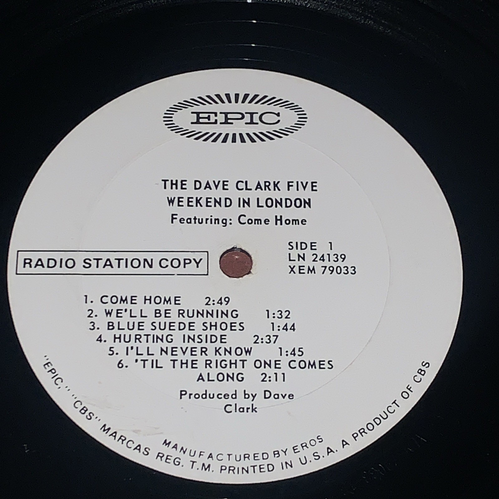 Dave Clark Five Weekend in London LN24139 Promo Radio Copy NM 1965 Mono LP