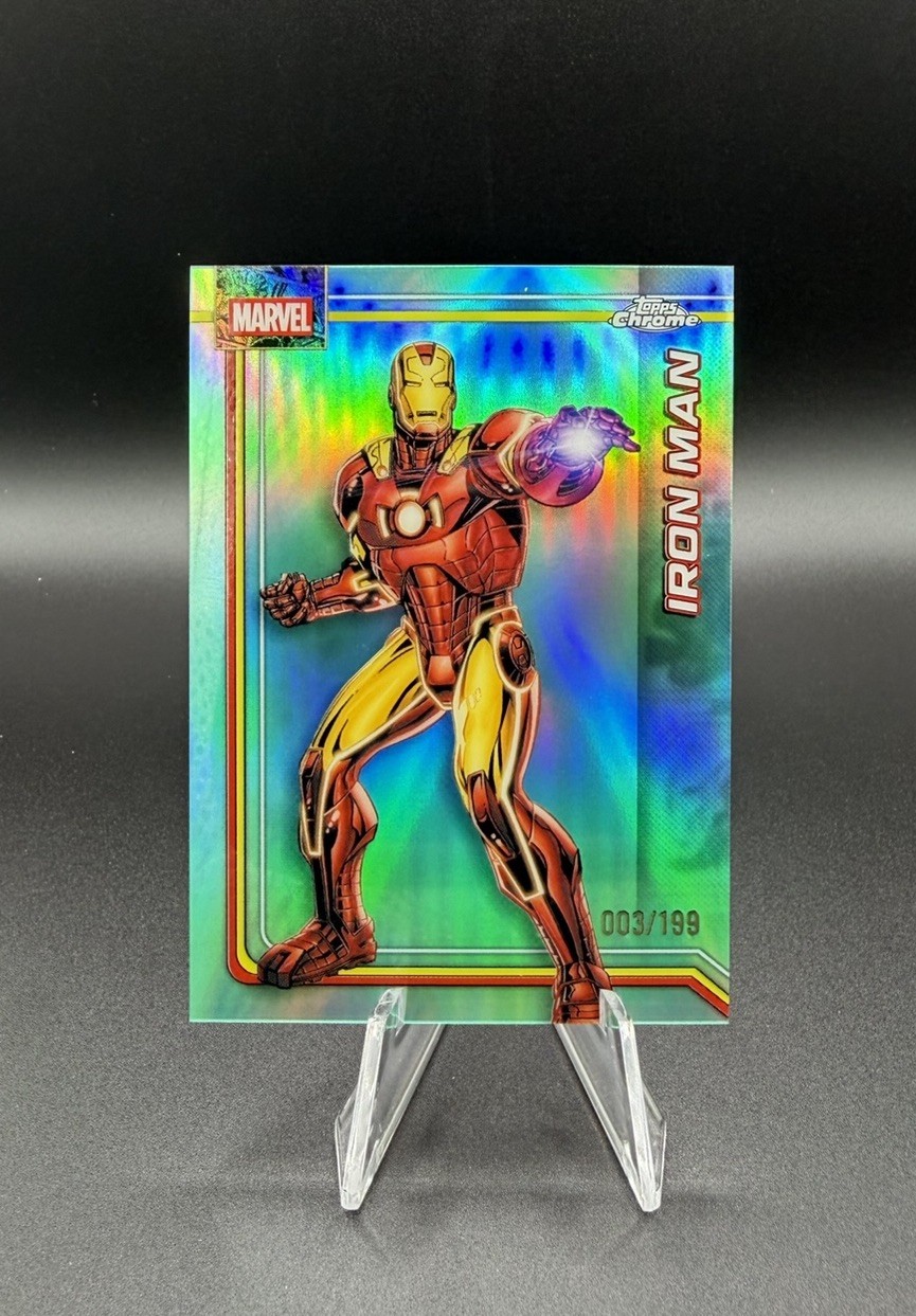2026 Topps Chrome Marvel Comics #57 Iron Man rifrattore acquatico /199