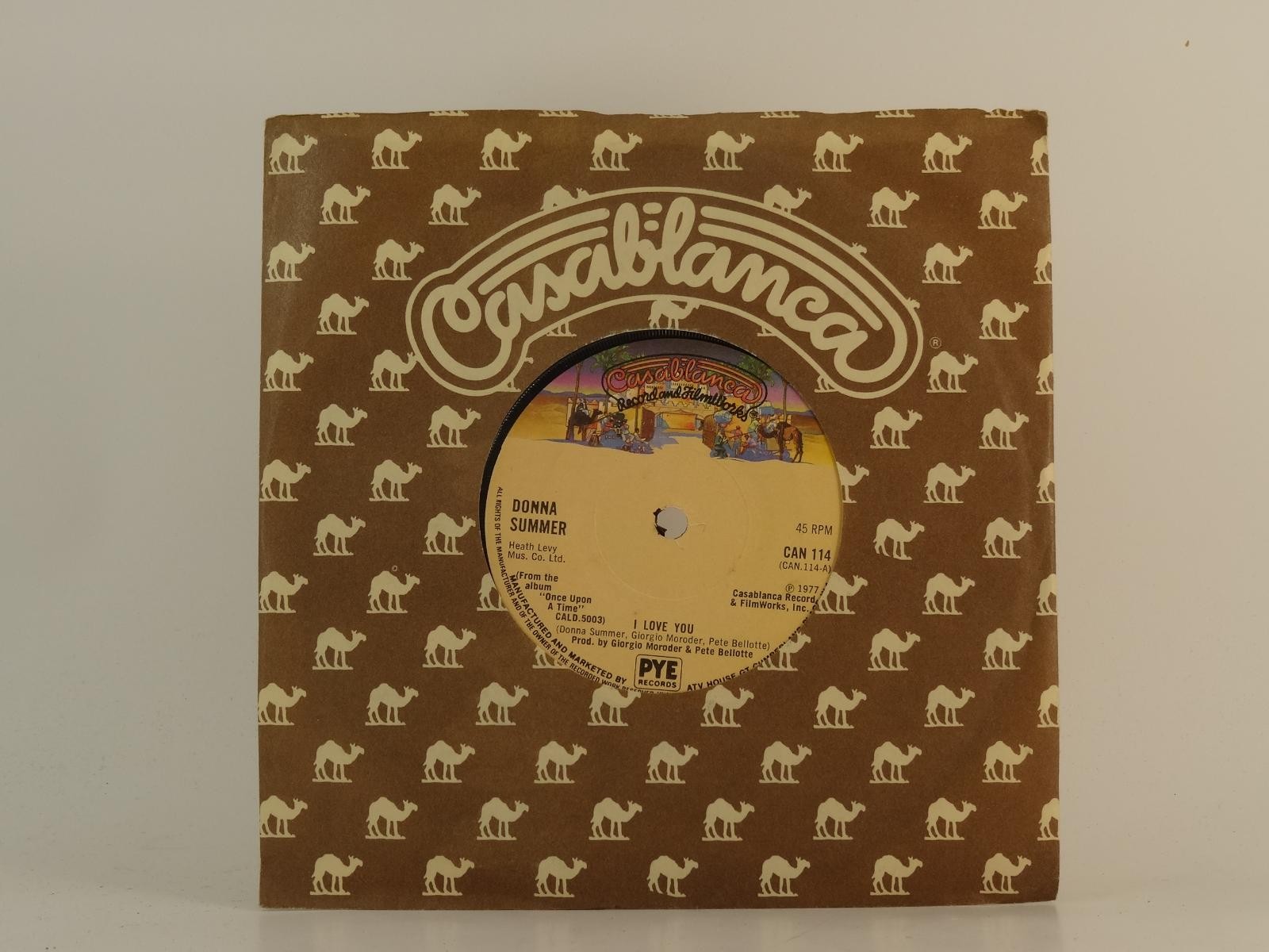 DONNA SUMMER I LOVE YOU (88) 2 Track 7" Single including Company Sleeve CASABLAN