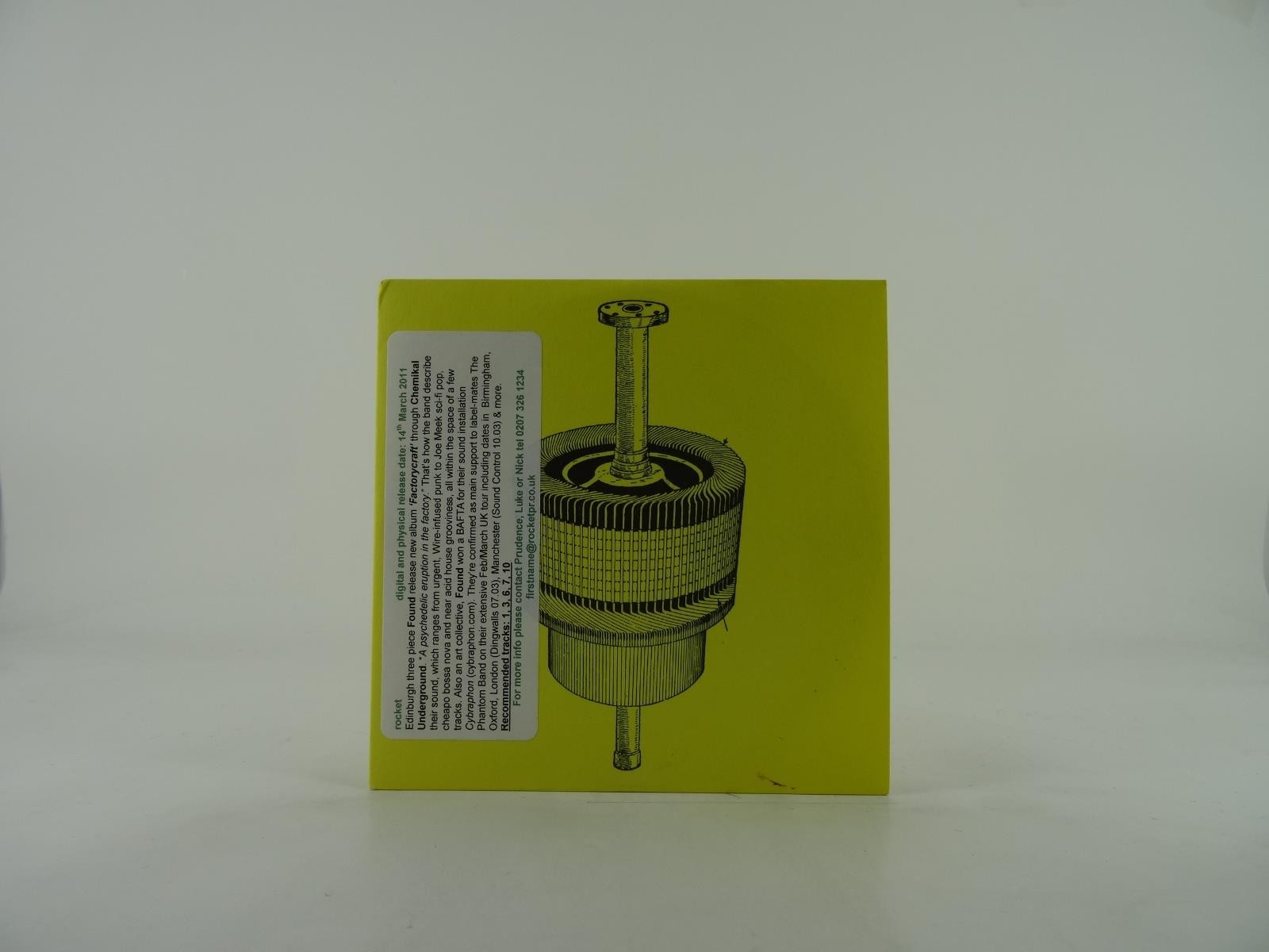FOUND FACTORYCRAFT (260) 10 Track Promo CD Album plus Card Sleeve CHEMIKAL UNDER