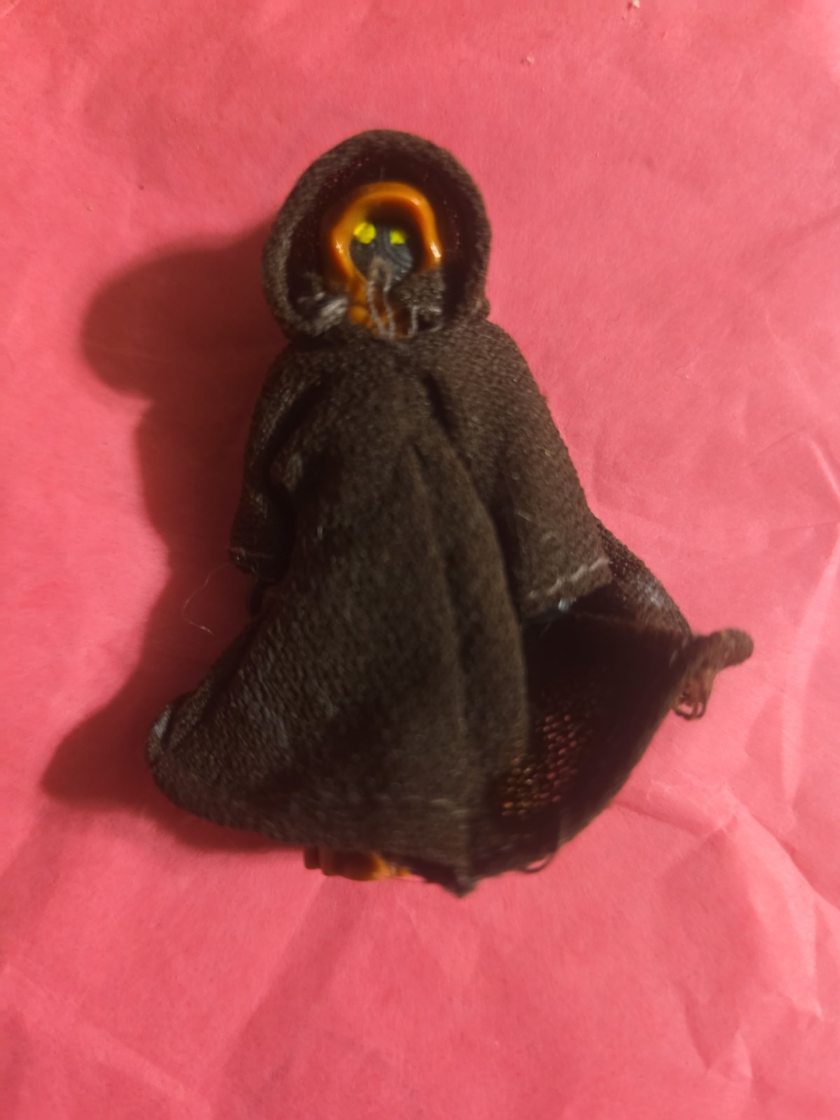 action figure Kenner Star Wars Jawa vintage 1977 con mantello di stoffa.