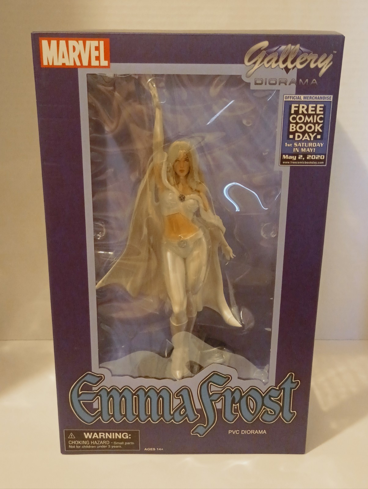 Statua Diamond Select Marvel Gallery Emma Frost PVC variante vernice metallizzata nuova