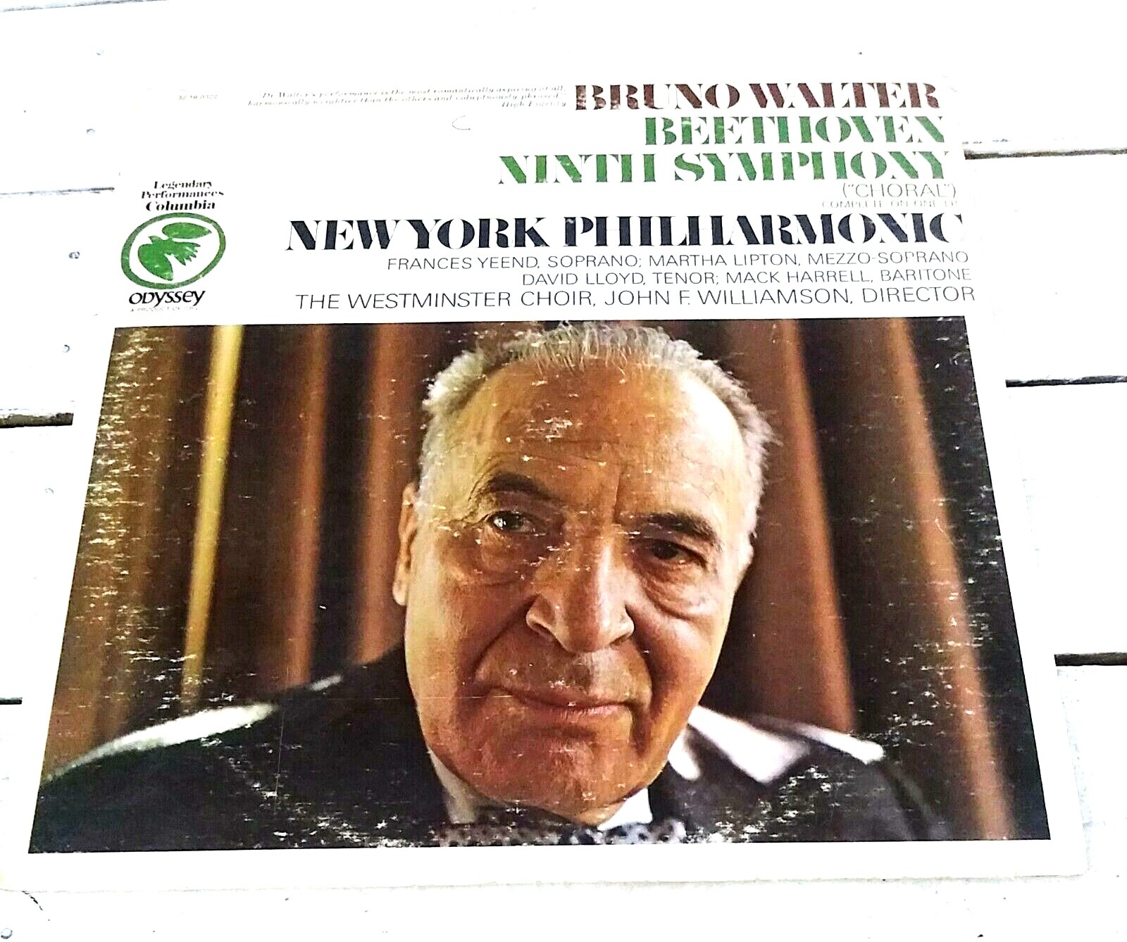 Bruno Walter Beethoven Ninth Symphony Choral Complete On One Lp VINYL Tested