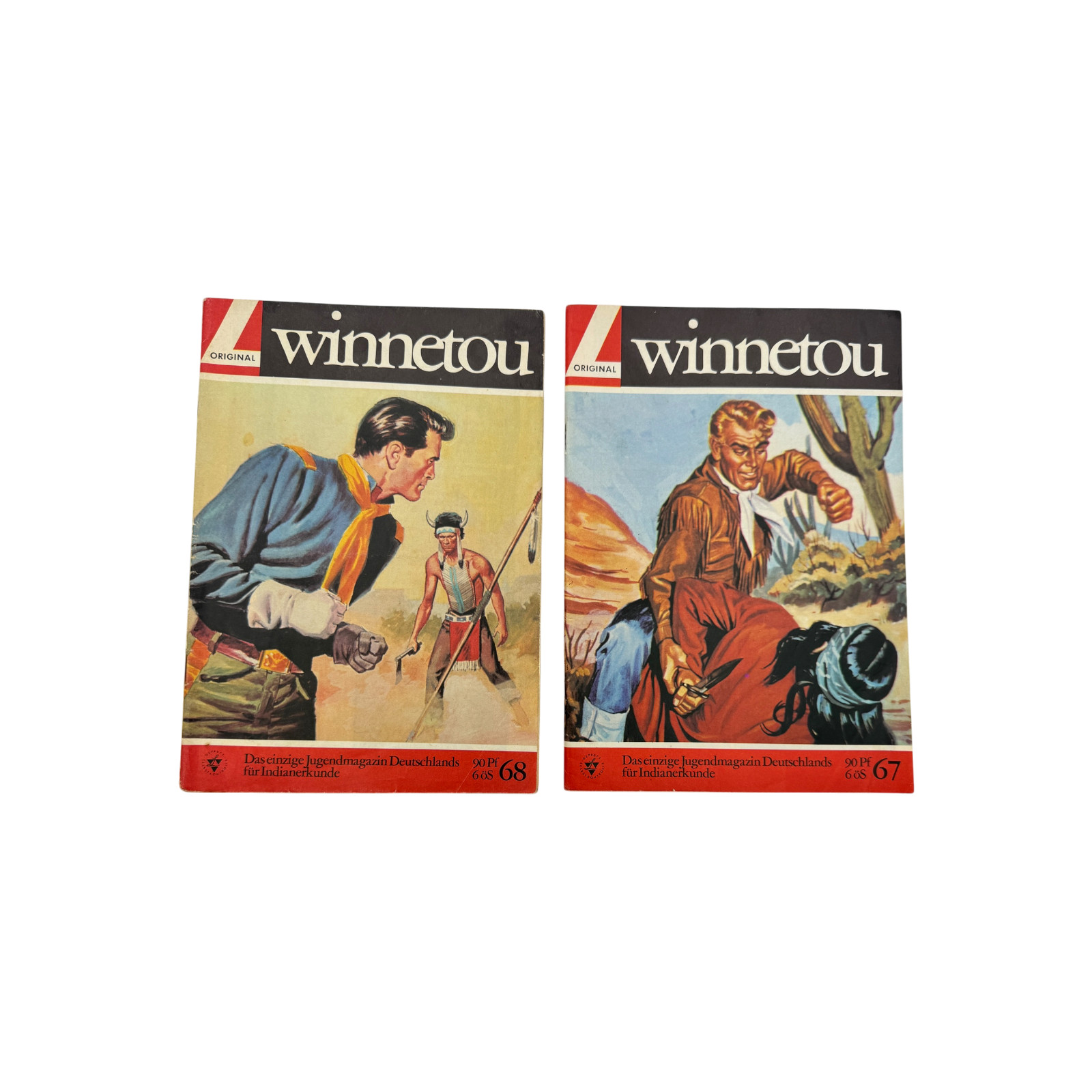 Lehning Winnetou quaderni 67+68 fumetti collezione vintage Karl May rarità 2 pz