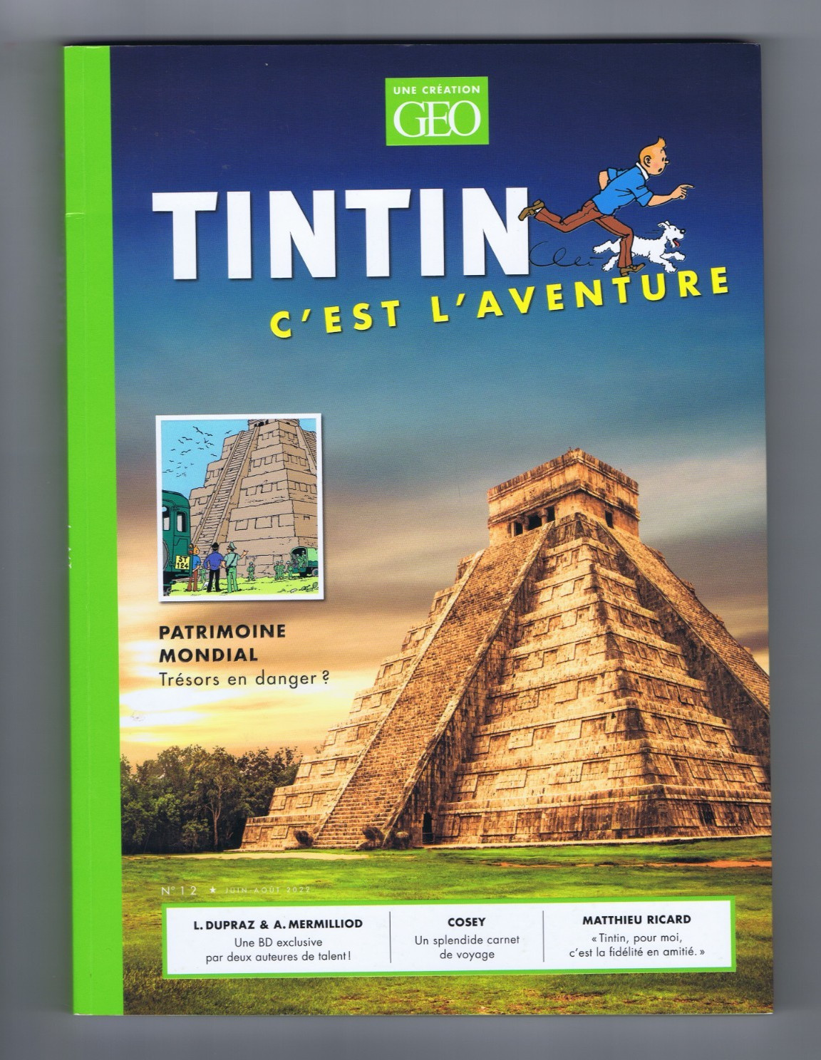 GEO / TINTIN C'EST L'AVENTURE n°12  TRESORS EN DANGER  / COSEY / SYLDAVIE  2022