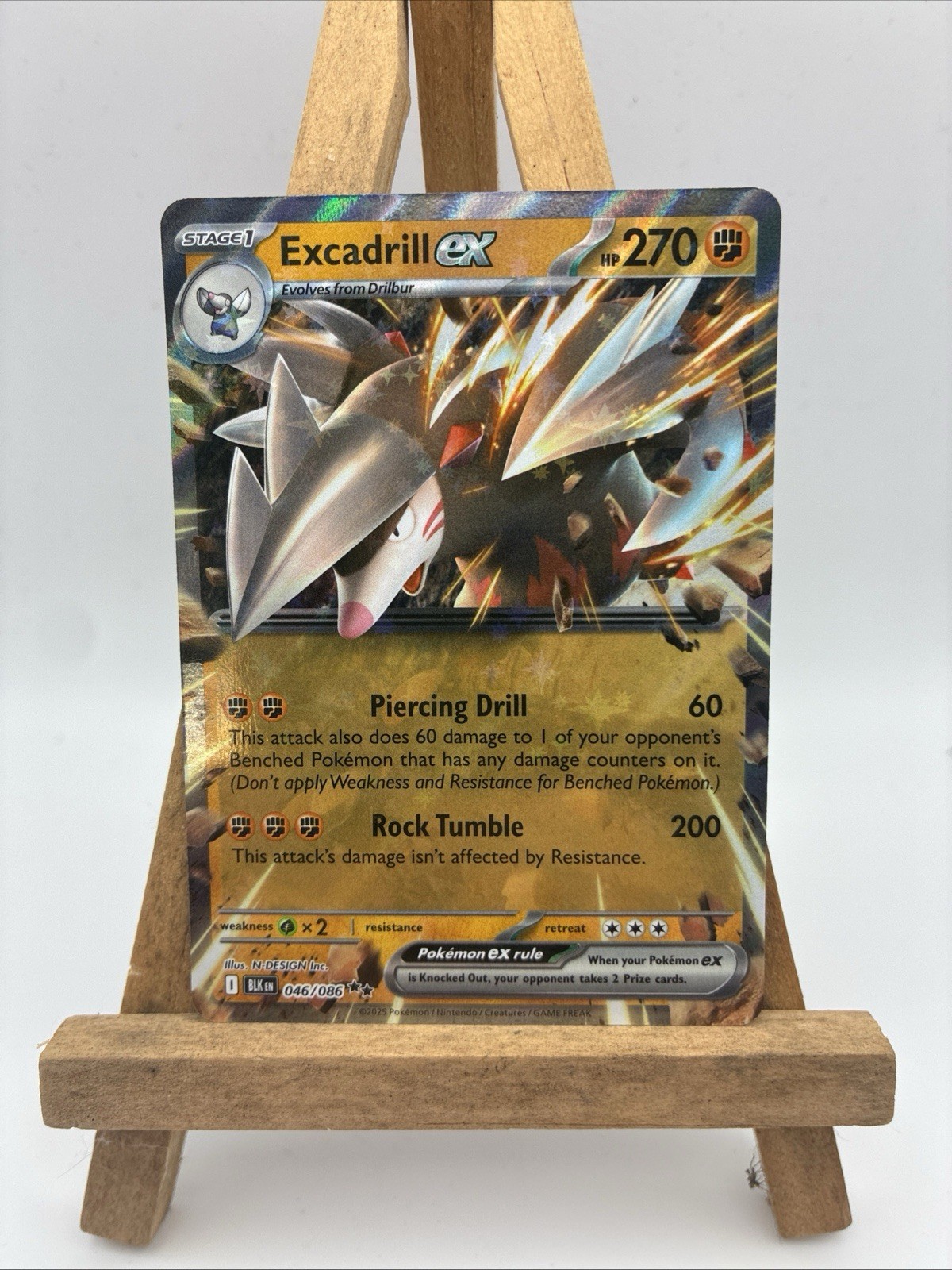 Pokémon TCG Excadrill ex 46 Double Rare Holo Card Black Bolt Card 046/086