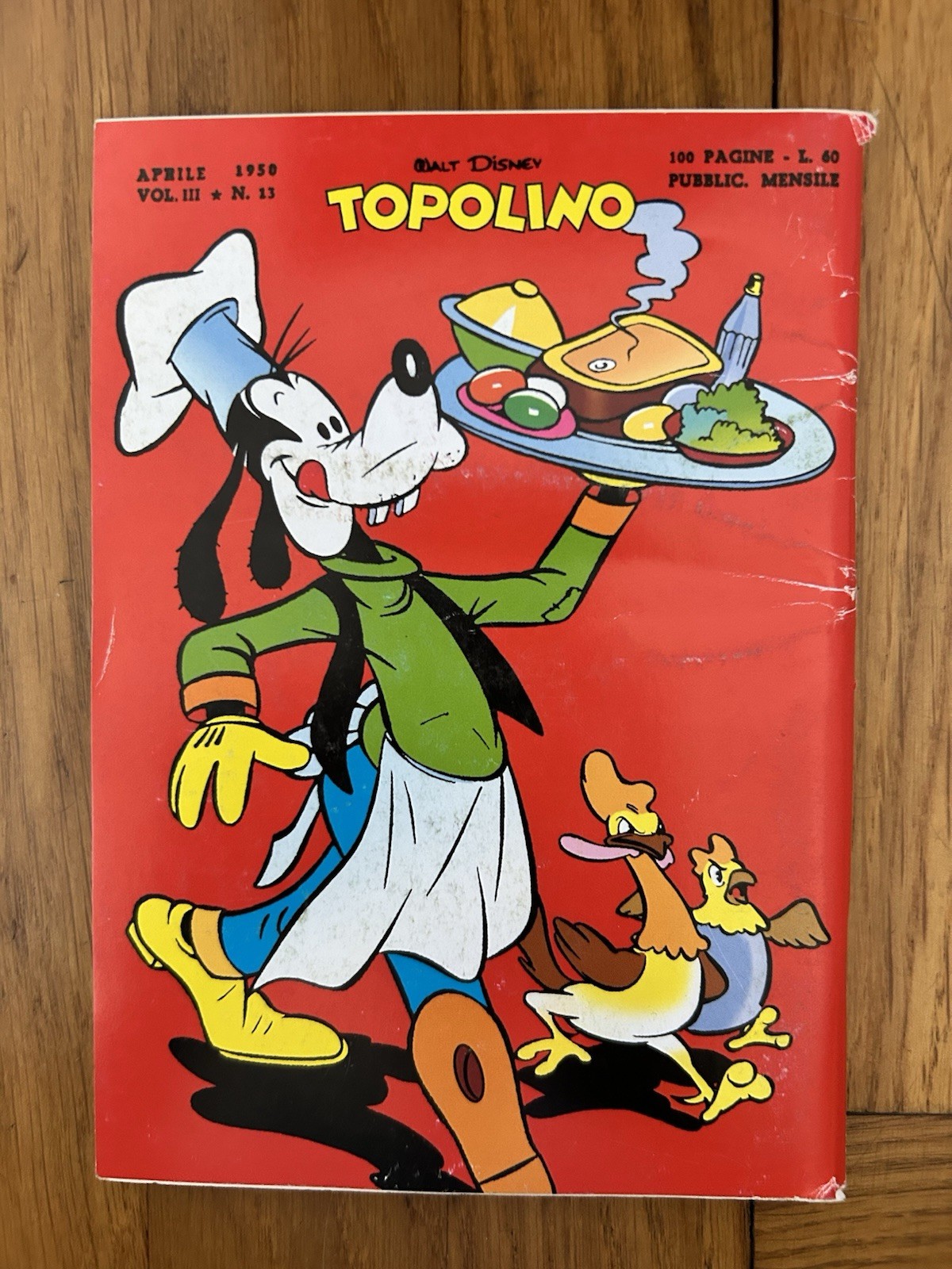 Walt Disney Topolino n. 13 Vol. III Aprile 1950 fumetto a colori IT vintage