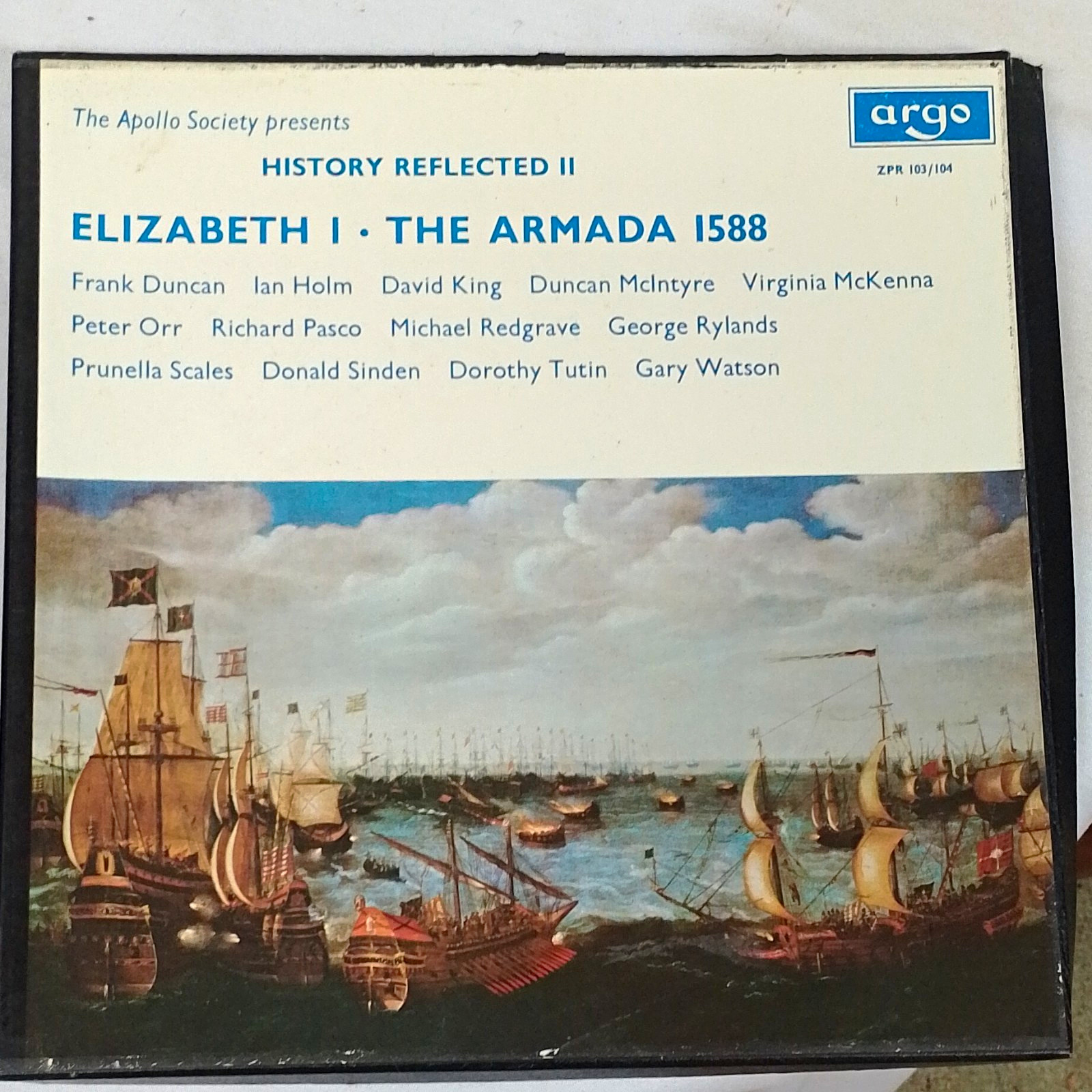Argo The Apollo Society Elizabeth I Armada 1588 Stereo LP ZPR103/104