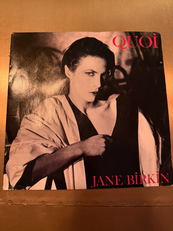 Vinyle 45 tours original Jane Birkin "Quoi" 1985 Set complet