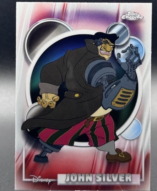 2026 Topps Chrome Disney #63 John Silver Rifrattore Parallelo Pianeta del Tesoro