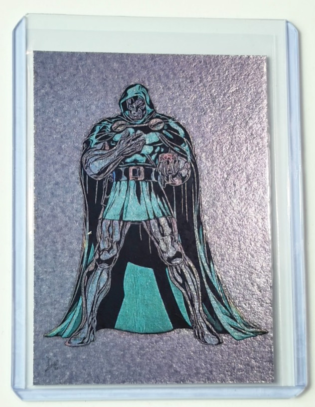 Doctor Doom Platinum Plated Artist Signed “Marvel Comics” Trading Card 1/1