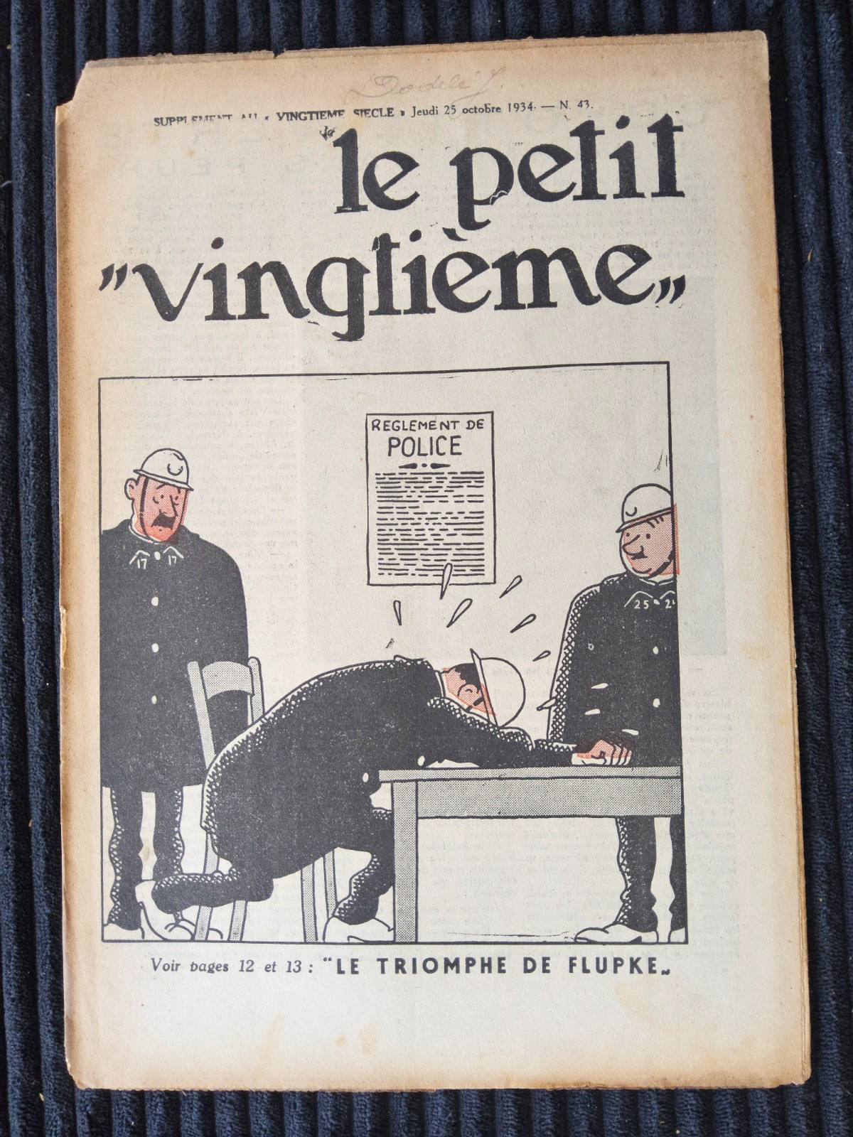 Tintin - Petit Vingtième - Numéro 43 de 1934