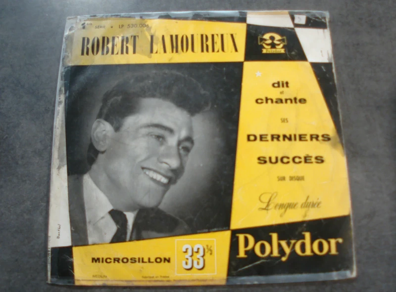 vinyle 25cm robert lamoureux -les chapeaux -polydor lp 530 006