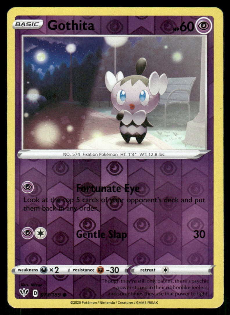 POKEMON GOTHITA DARKNESS ABLAZE 073/189 REVERSE HOLO C LP