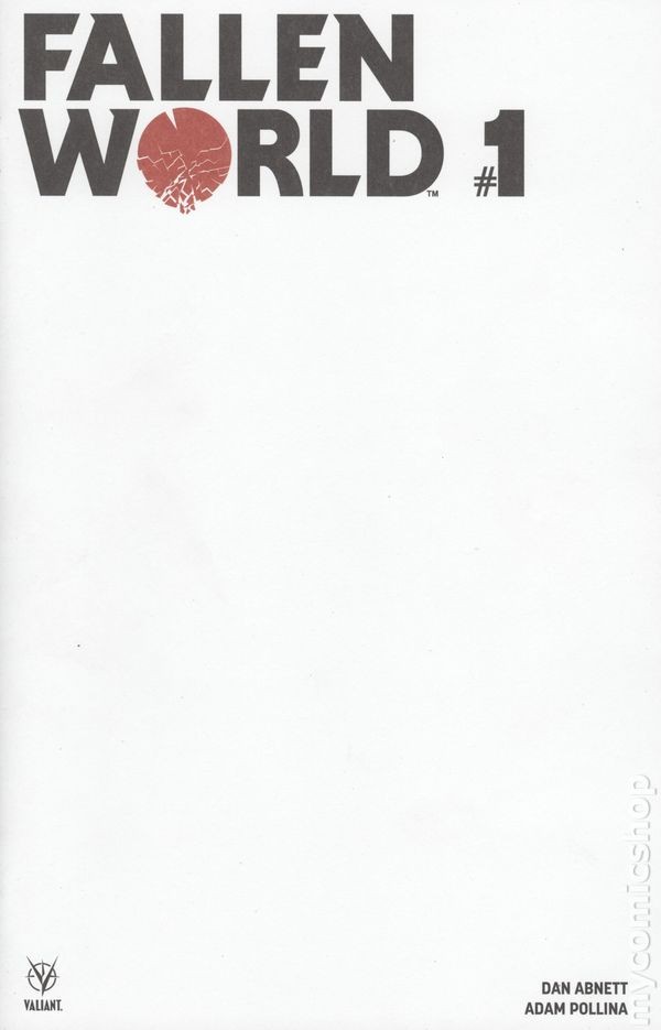 Fallen World 1E Blank Variant NM 2019 Stock Image