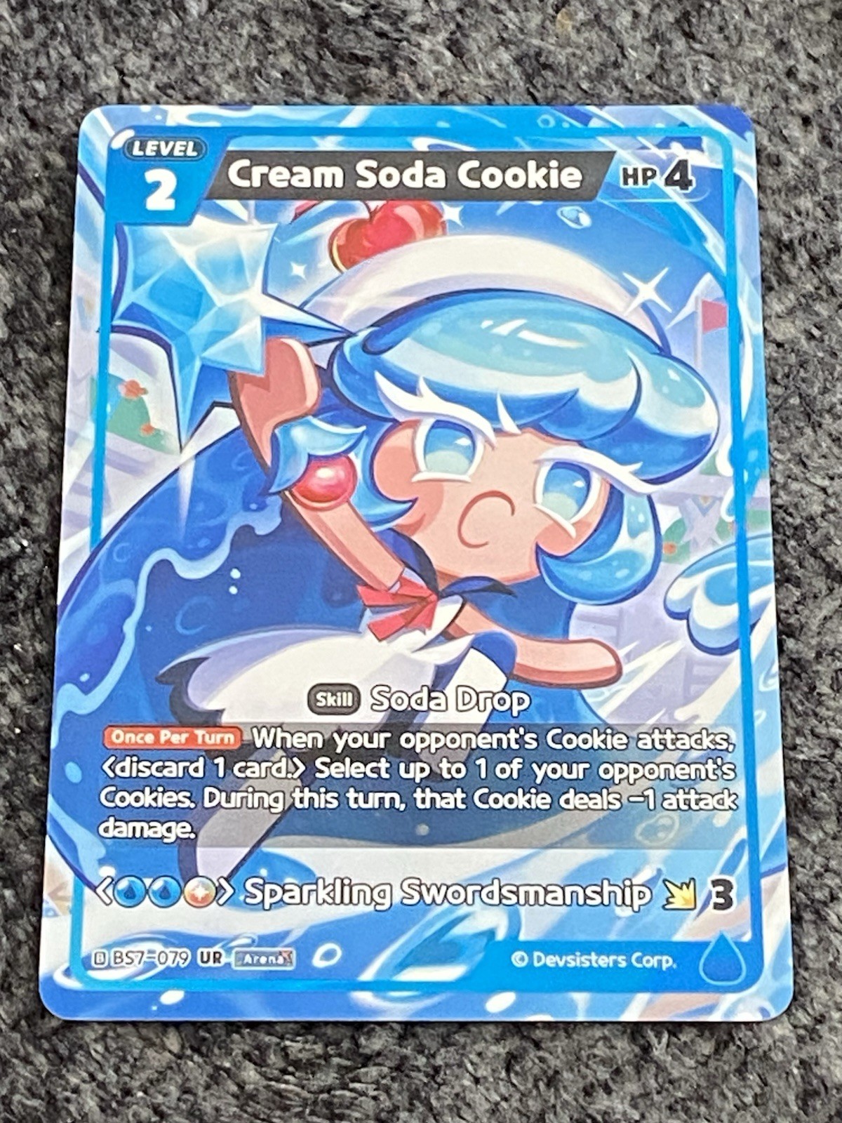 CookieRun Cream Soda Cookie (UR) Ultra Rara BS7-079 UR Foil Inglese
