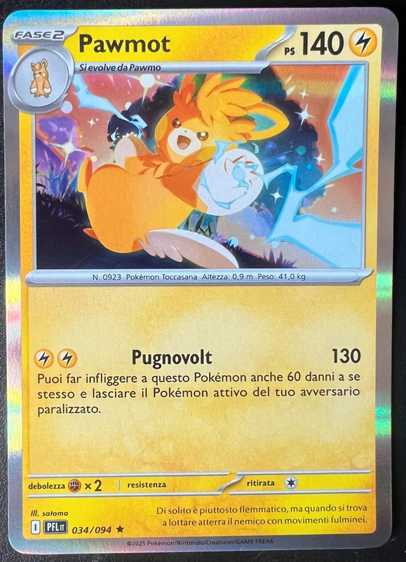 Carta Pokémon Pawmot Holo 034/094 (IT)