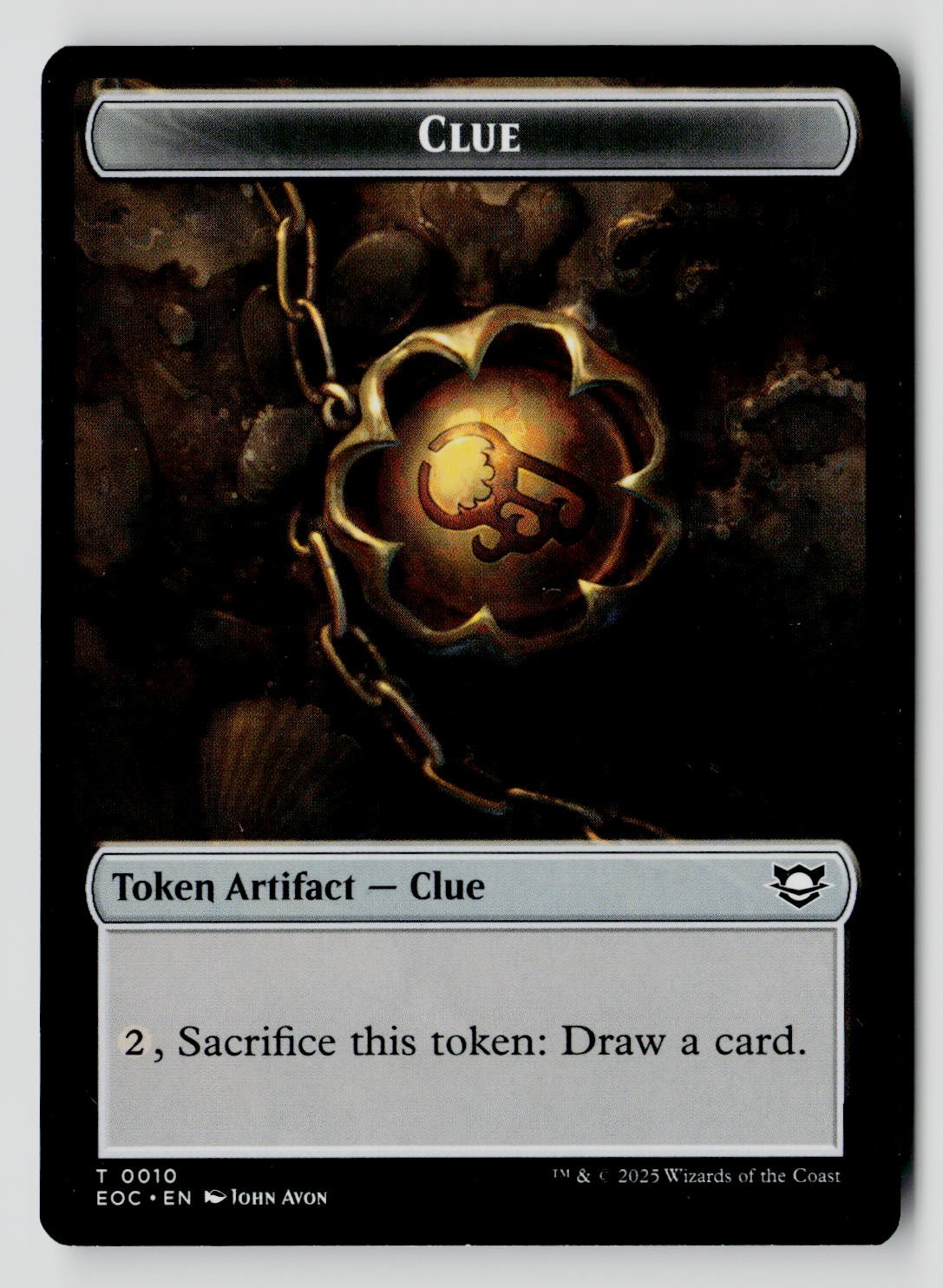 Copia // Gettone bifacciale indizio 1 // 10 T MTG EOC NM