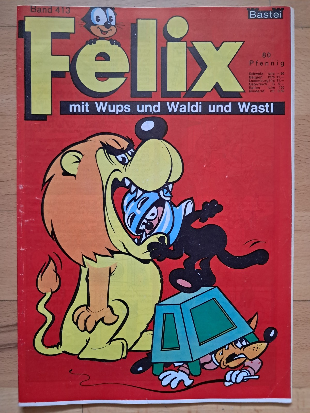 Felix n.413 con Wups e Waldi e Wastl -BASTEI COMICHEFT Z1-2