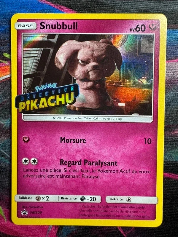 Snubbull holo detective pikachu stamp SM200