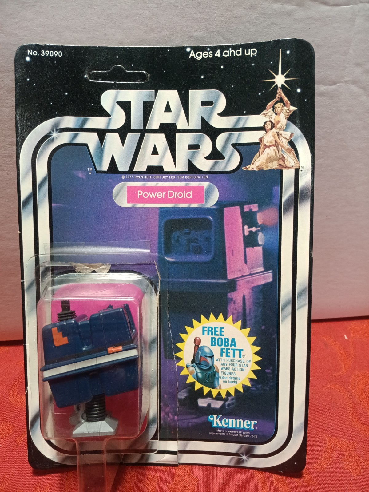 SWB4 Unpunched Star Wars 1978 Power Droid Kenner 20 Back Boba Fett Mail Away Vtg