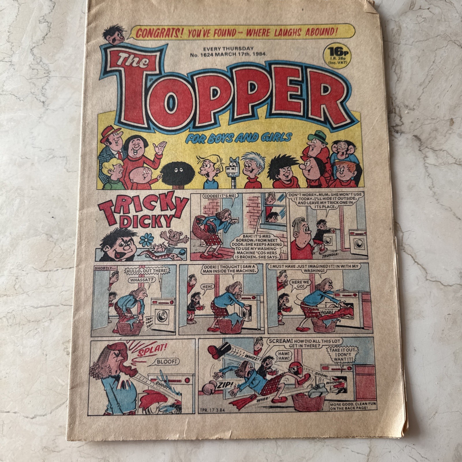 TOPPER  COMIC  1984 No 1624 March 17th