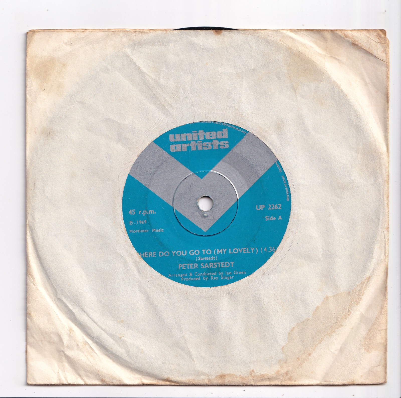 (AV481) Peter Sarstedt, Where Do You Go To - 1969 - 7 inch vinyl