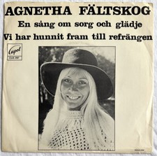 AGNETHA FÄLTSKOG (ABBA) -En Sang On Sorg Och Glädje- Original Swedish 7” +Pic So