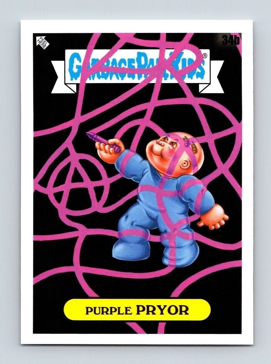 2022 Purple Pryor 34b Garbage Pail Kids Book Work Base Card TC CC
